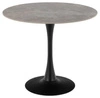 Jídelní kulatý stůl Malta 90 cm šedá keramika na jedné noze moderní Actona