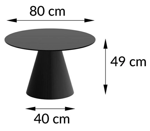 Konferenční stolek Ayden kulatý 80 cm moderní do obývacího pokoje bílý