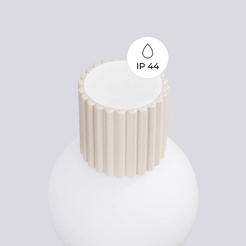 Moderní nástěnné svítidlo HALO béžové IP44 do koupelny a obýváku hliník sklo 17 cm