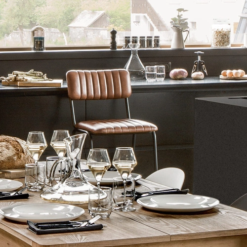 Kožená barová židle Dario hnědá