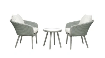 Zahradní bistro set 2 křesla a stolek s polštáři na terasu