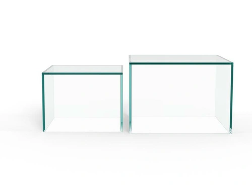 Actona Dice sada 2 moderních čtvercových konferenčních stolků ze skla