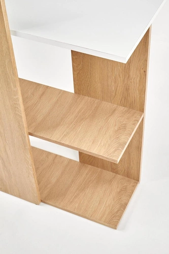 Psací stůl Garos bílý skandinávský s policemi 122 cm pro práci a studium Intesi