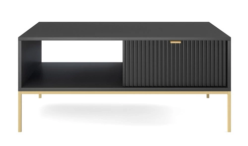 TV skříňka Lahodné rýhované černo-zlaté nohy