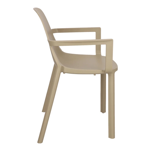Zahradní židle s područkami PIU Arm béžová SCAB Design, moderní stohovatelný plast