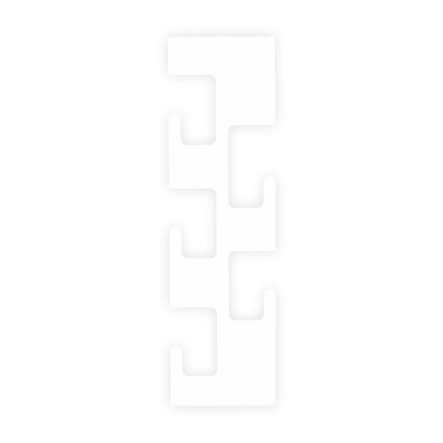 Moderní bílý kovový nástěnný věšák do předsíně Zip Intesi se čtyřmi háčky