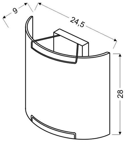 Stropní svítidlo Doka 280x245mm 1x60W E27