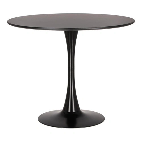 Kulatý jídelní stůl 90 cm Simplet Skinny Black černý moderní na jedné noze do jídelny a kuchyně