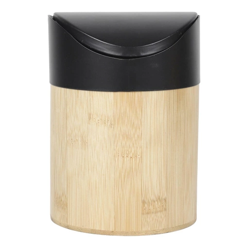 Mini odpadkový koš bambus/černá