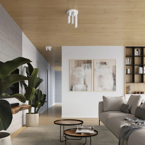 Stropní svítidlo LAGOS 3P bílá moderní ocelová do obýváku a ložnice 25 cm SOLLUX