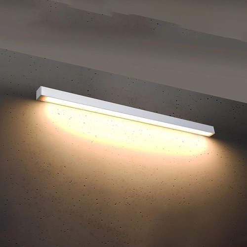 Nástěnné LED svítidlo Pinne 117 cm bílé moderní do obývacího pokoje a ložnice hliník