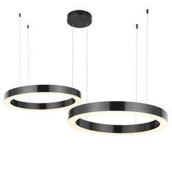 Závěsné LED svítidlo CIRCLE Step into Design 60+80 cm šedé, nastavitelné do obýváku