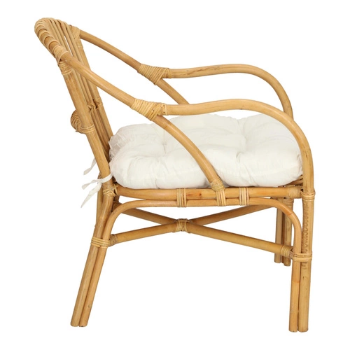 Ratanové křeslo Neta boho do obýváku s područkami a polštářem Atmosphera přírodní