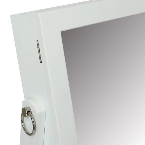 Stojací zrcadlo s organizérem na šperky Kristin bílé k toaletnímu stolku a do ložnice Atmosphera