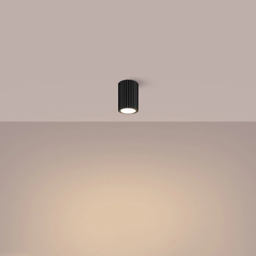 Stropní LED svítidlo KARBON 10 černé minimalistické do obývacího pokoje a ložnice hliník