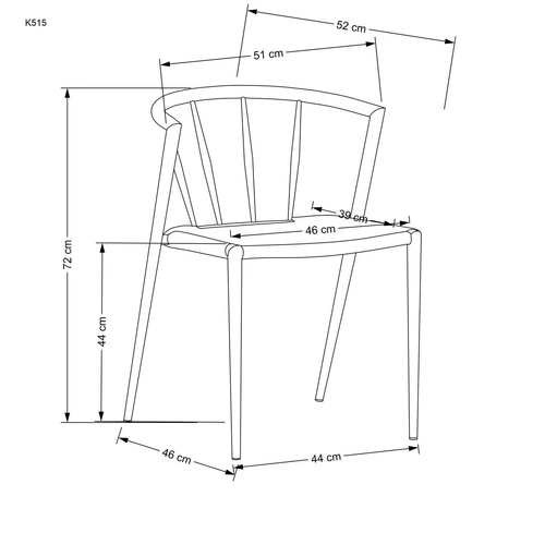 Kovová jídelní židle Tamara Intesi moderní černá s přírodním sedákem z provazu