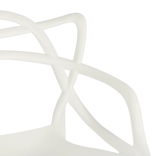 Barová židle Lexi bílá moderní s opěrkou do kuchyně a jídelny z plastu stohovatelná 75 cm D2.DESIGN