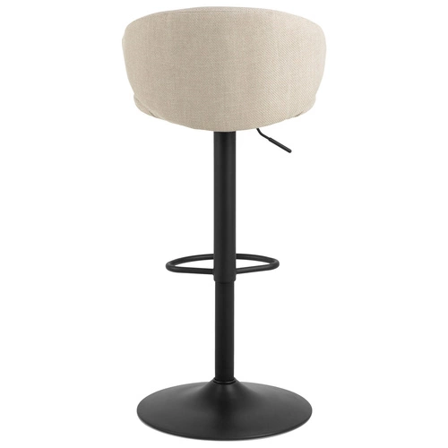 Barová židle Ella béžová s opěrkou a područkami, otočná, výškově nastavitelná, moderní do kuchyně