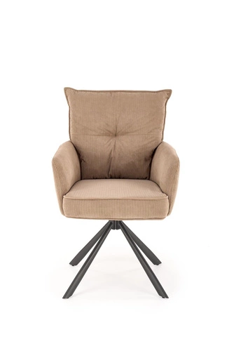 Otočná židle Aldora cappuccino z manšestrové látky do kanceláře a obýváku moderní