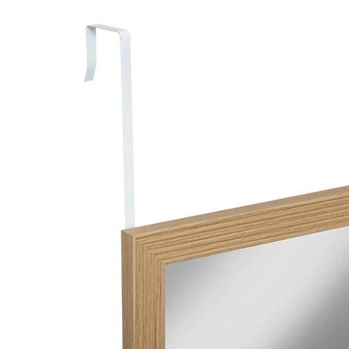 Tasso obdélníkové zrcadlo na dveře do předsíně v dřevěném rámu 109x35 cm