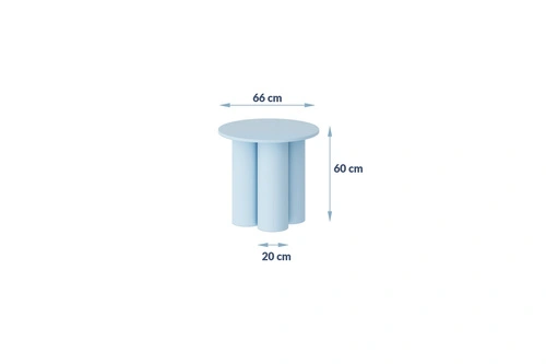 Konferenční stolek Cape kulatý 66 cm moderní modrý do obývacího pokoje