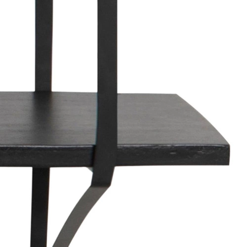 Závěsná industriální knihovna Belfast 2 černá šedá 191 cm do obývacího pokoje Actona