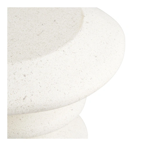 Konferenční stolek Blackburn kulatý bílý moderní do obýváku 43 cm