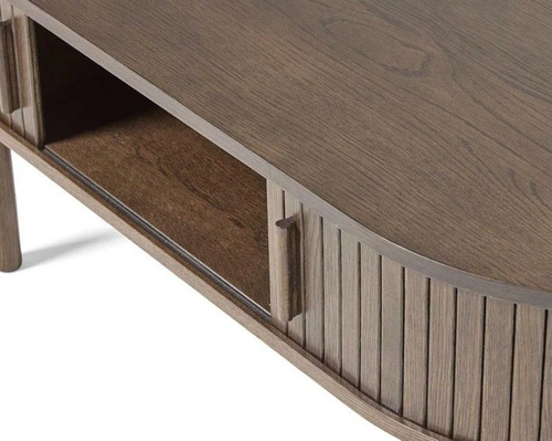 Konferenční stolek Meta oválný 60x120 dub espresso do obýváku moderní