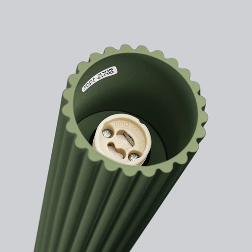 Stropní svítidlo KARBON 40 olivově zelené minimalistické do obýváku a ložnice hliník