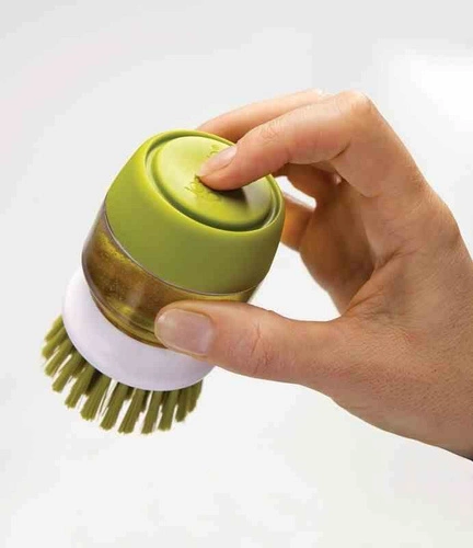 JJ - Kartáč na mytí nádobí s pumpičkou, šedý