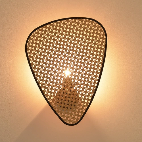 Ratanová nástěnná lampa NATURA 43 cm boho béžová do obýváku a ložnice