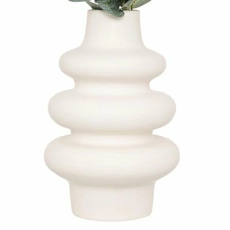 Trojitá váza Suza s umělým eukalitem 30cm