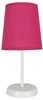 Moderní noční lampička Gala s růžovým stínidlem do ložnice a obývacího pokoje, ocelová CANDELLUX