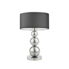 Noční lampička HONOLULU moderní s grafitovým stínidlem a stříbrnou podstavou do ložnice