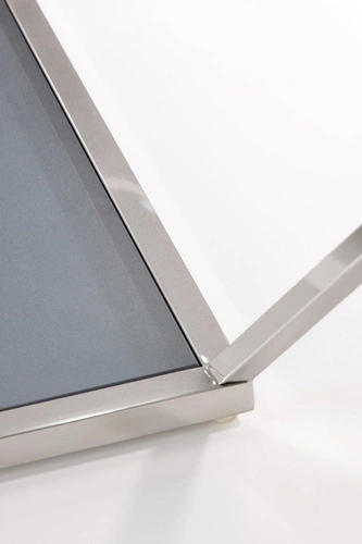 Konferenční stolek Fabio skleněný čtvercový kouřový 100x100 cm moderní do obýváku Intesi