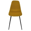 Čalouněná žlutá jídelní židle Pori Intesi moderní na černých nohách do kuchyně a jídelny
