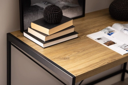 Industriální psací stůl Bahamas dub rustikální 120x60 cm moderní do pracovny a kanceláře Actona