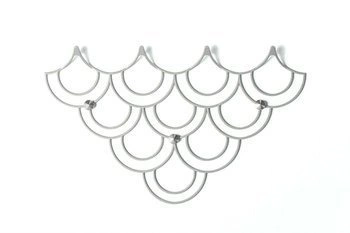 Nástěnný věšák Husk bílý moderní kovový do předsíně POLYHEDRA