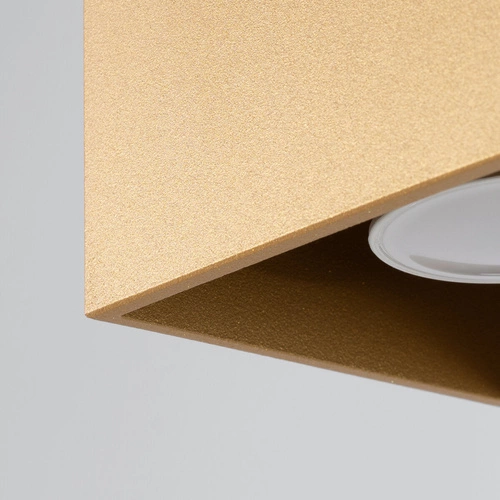 Stropní svítidlo čtvercové QUAD 1 zlaté kovové moderní do obývacího pokoje SOLLUX LIGHTING