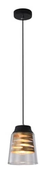 Závěsná lampa Fresno černá 1x60W E27 čirý difuzor