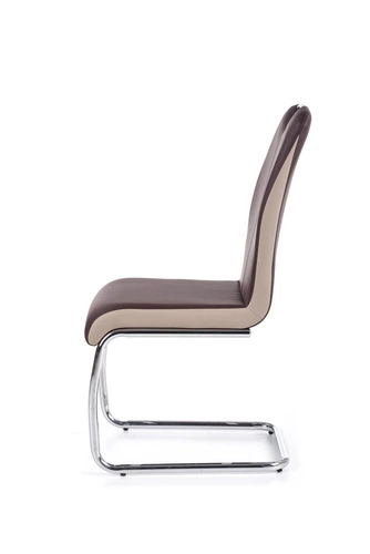 Čalouněná židle Champagne Intesi do jídelny a obýváku hnědá ekokůže moderní