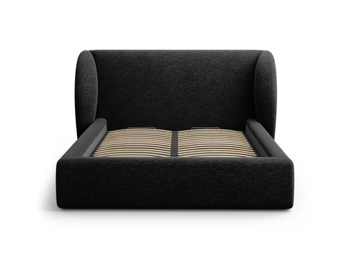 Čalouněná postel Miley II černá s úložným prostorem 160x200 moderní glamour