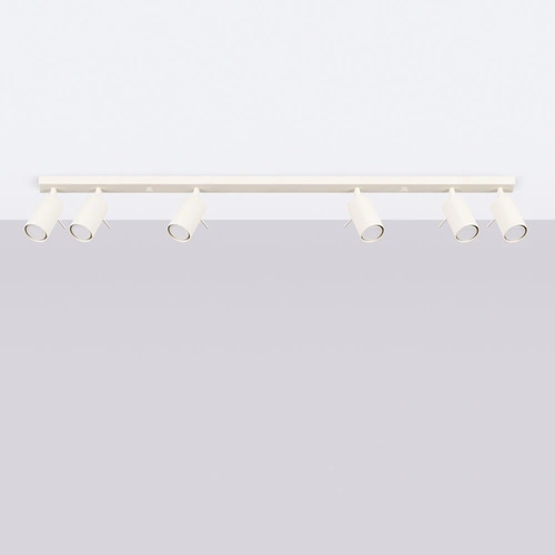 Stropní svítidlo RING 6L moderní béžové ocelové s nastavitelnými stínidly do obýváku