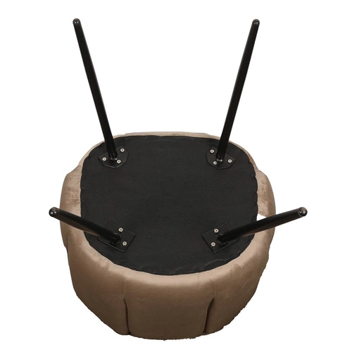 Jídelní židle Paume Intesi čalouněná sametem písková s područkami moderní