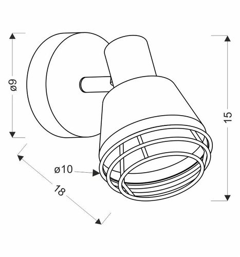 Nástěnné svítidlo Neria moderní kovové černé s měděným stínidlem do obýváku a ložnice