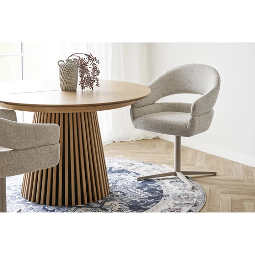 Otočná jídelní židle Dover světle šedá čalouněná do jídelny a obýváku