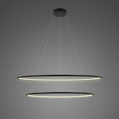 Led kruhy závěsná lampa č.2 100cm 4K černá
