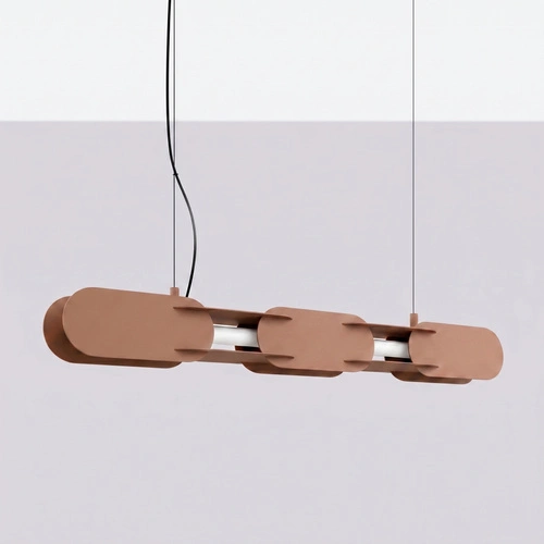 Závěsné LED svítidlo CHAIN 91 mocca moderní nad jídelní stůl