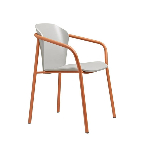 Jídelní židle Finn dřevěná s područkami moderní šedá SCAB Design