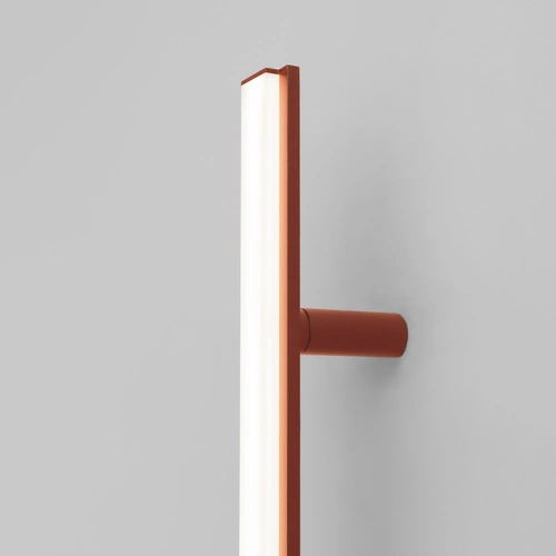 Moderní nástěnné LED svítidlo LAGOM 90 červená okrová do obýváku a ložnice hliník Thoro